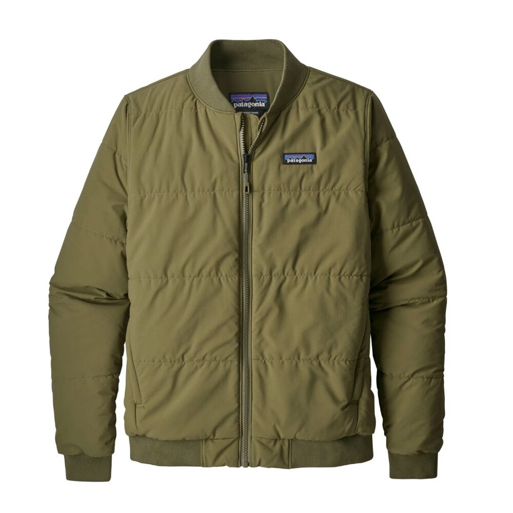 Women's Patagonia Zemer Bomber Olive Green Jacket Size Small